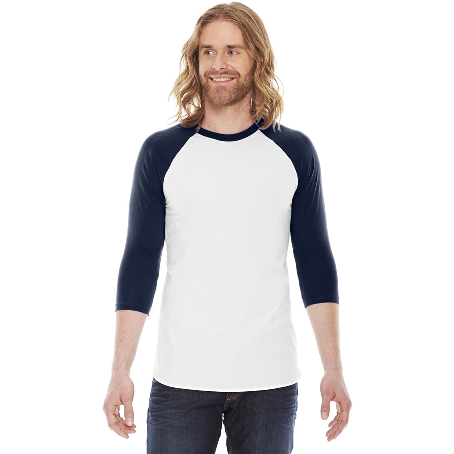 American Apparel Men's Raglan Three-Quarter Sleeve Tee Mens Apparel Shirts & Tops