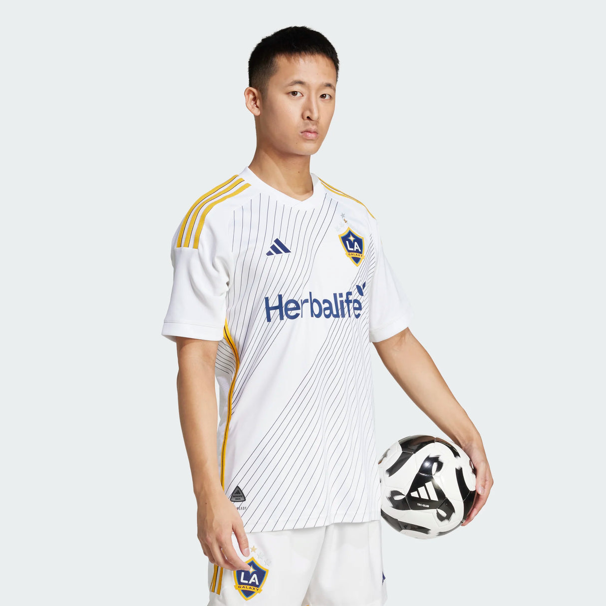 adidas Men's S24/25 LA Galaxy Authentic Home Jersey Soccer Uniforms & Apparel All