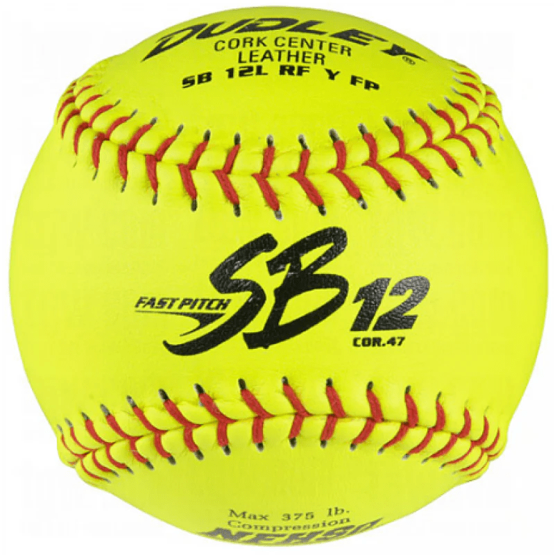 Dudley Yellow .47/375 Softball - Dozen Softball Softballs All