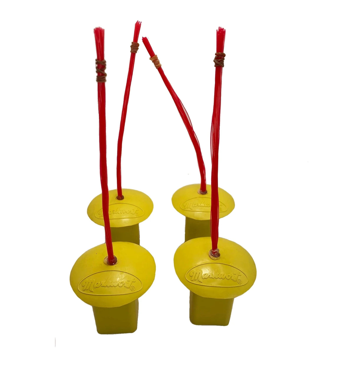 Markwort 4 Pack Yellow Base Plugs With Red Bristles Baseball Field Equipment All