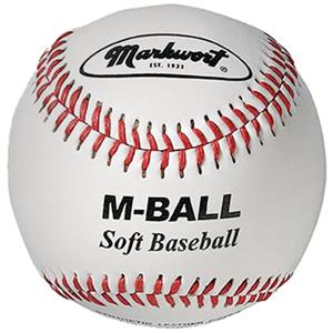 Markwort White Soft Lightweight Youth 9" Baseball - Dozen Baseball Baseballs All