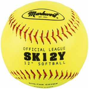 Markwort 12" Synthetic Leather Softballs - Dozen Softball Softballs All