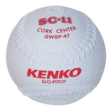 Kenko 11" White Cork Center Softball - Dozen Softball Softballs All