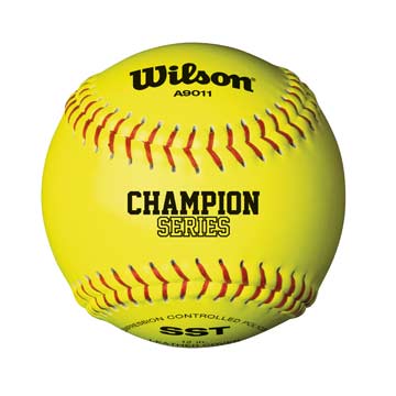 Wilson NFHS 12" Yellow Softball - Dozen Softball Softballs All