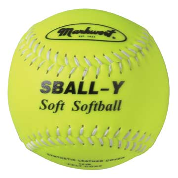 Markwort Yellow Soft 12" Softball - Dozen Softball Softballs All