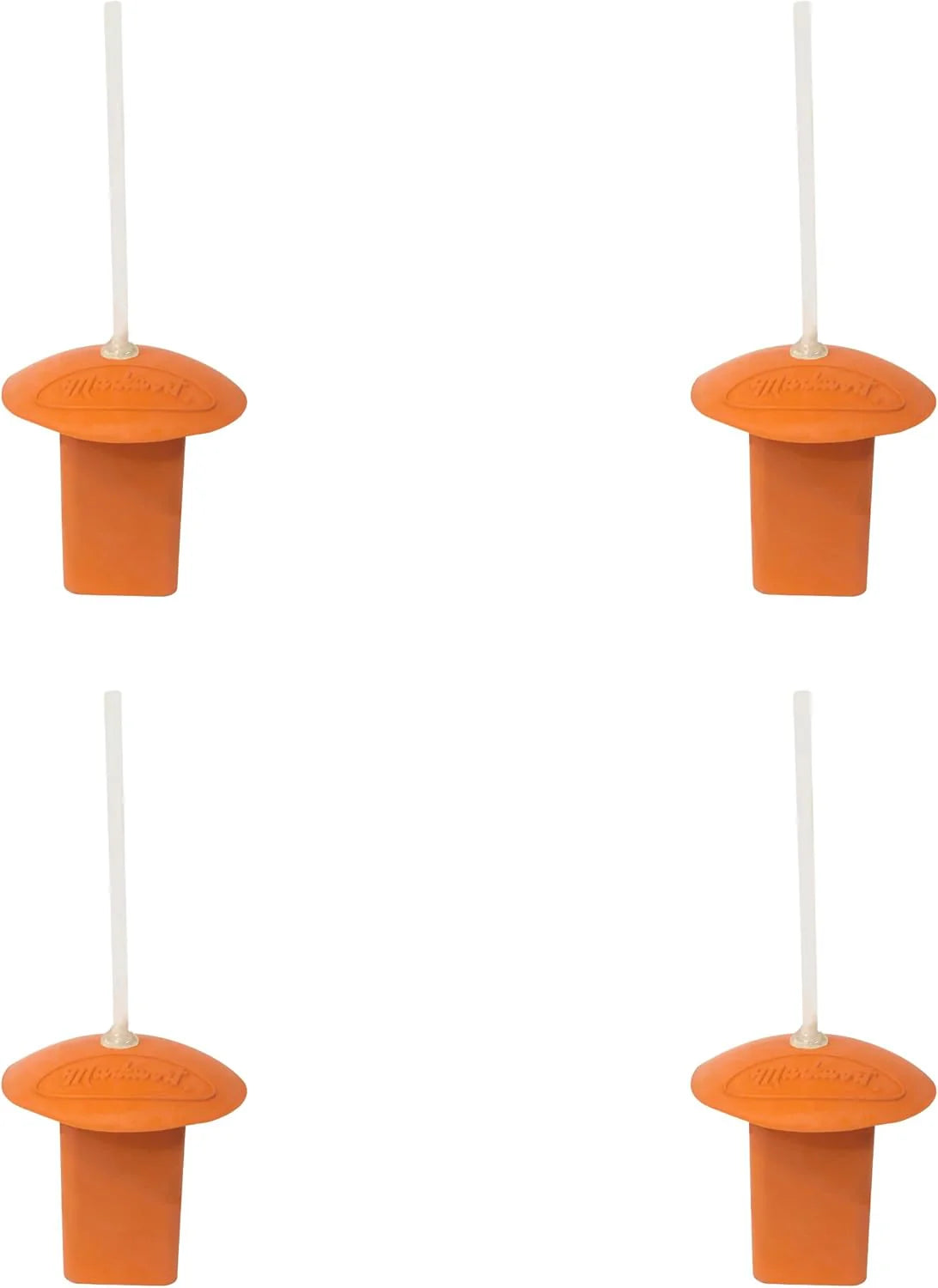 Markwort 4 Pack Orange Base Plugs With White Indicator Baseball Field Equipment All
