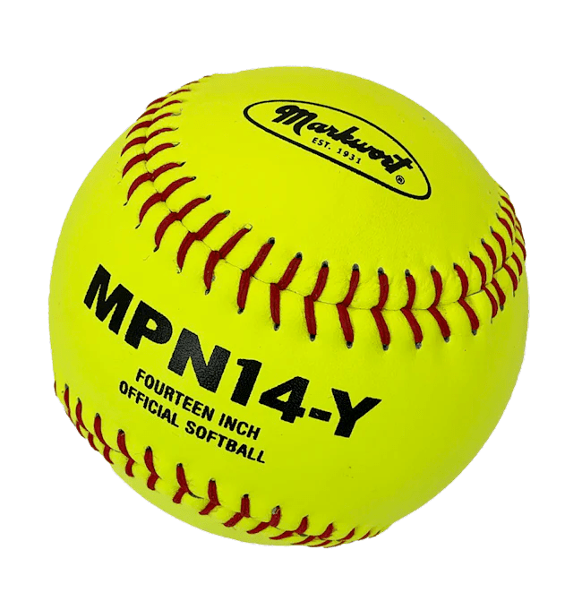 Markwort Yellow Leather 14" Softball Softball Softballs All