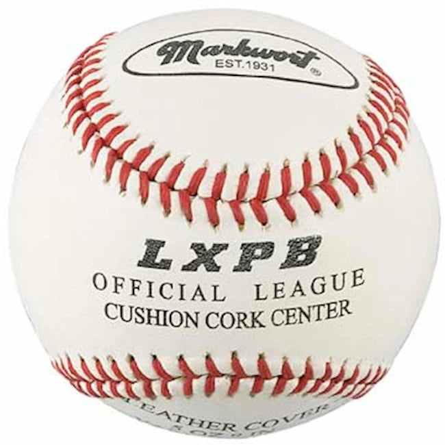 Markwort Leather Cover 9" Imperfect Practice Baseball - Dozen Baseball Baseballs All