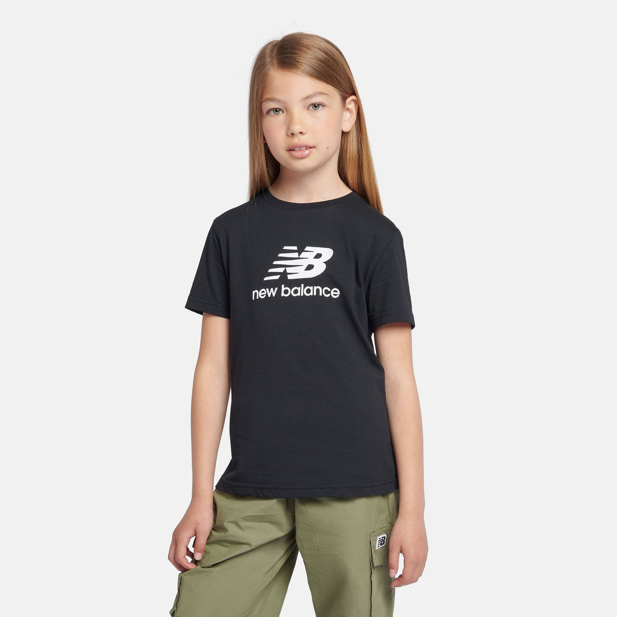 New Balance Youth Jersey Stacked Logo T-Shirt Youth Apparel Shirts & Tops