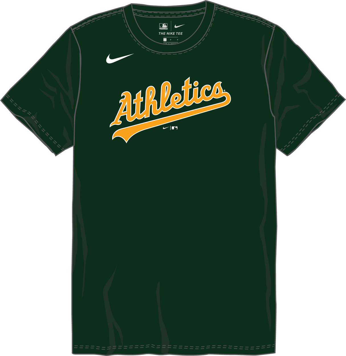 Nike Oakland Athletics Youth Institutional Short Sleeve Crew Neck Tee