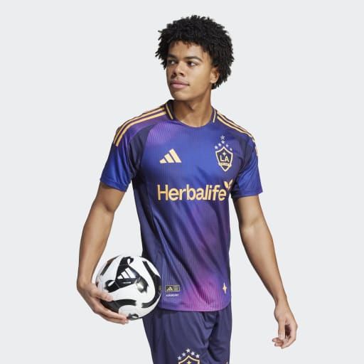 adidas Men's Authentic LA Galaxy 25/26 Away Jersey Soccer Uniforms & Apparel All