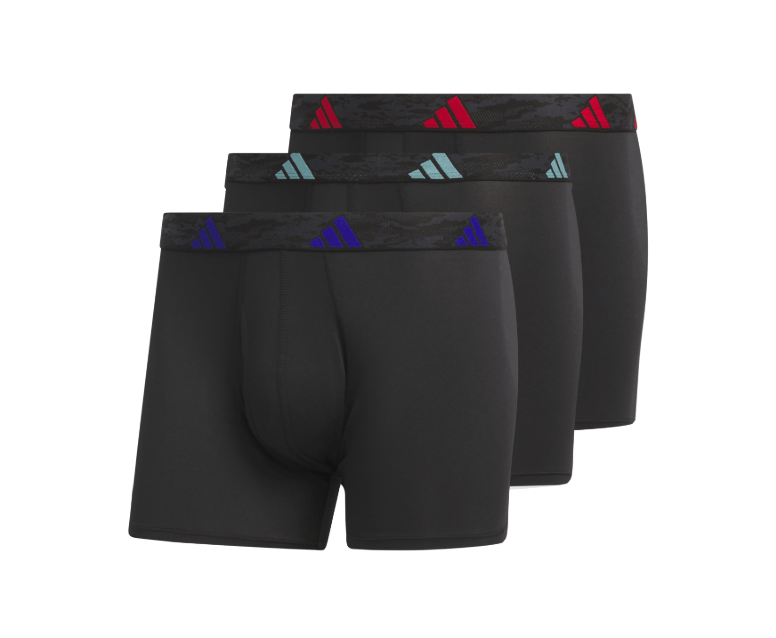 adidas Men's Microfiber 3-Pack Trunk Mens Apparel Underwear