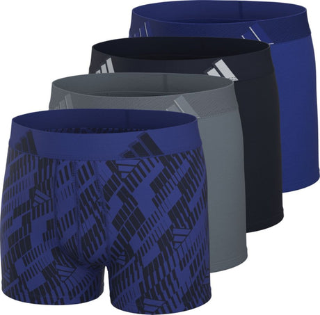 adidas Youth Microfiber Graphic 4-Pack Boxer Brief Youth Apparel Underwear & Socks