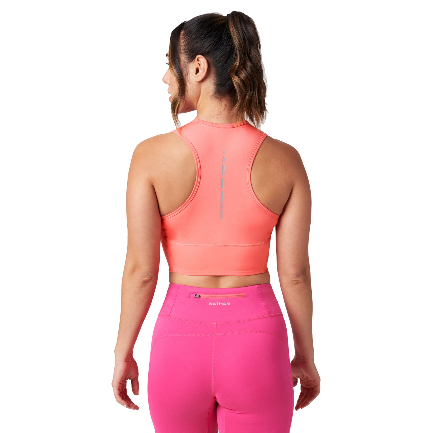 Nathan Womens Interval CropTop Womens Apparel Shirts & Tops