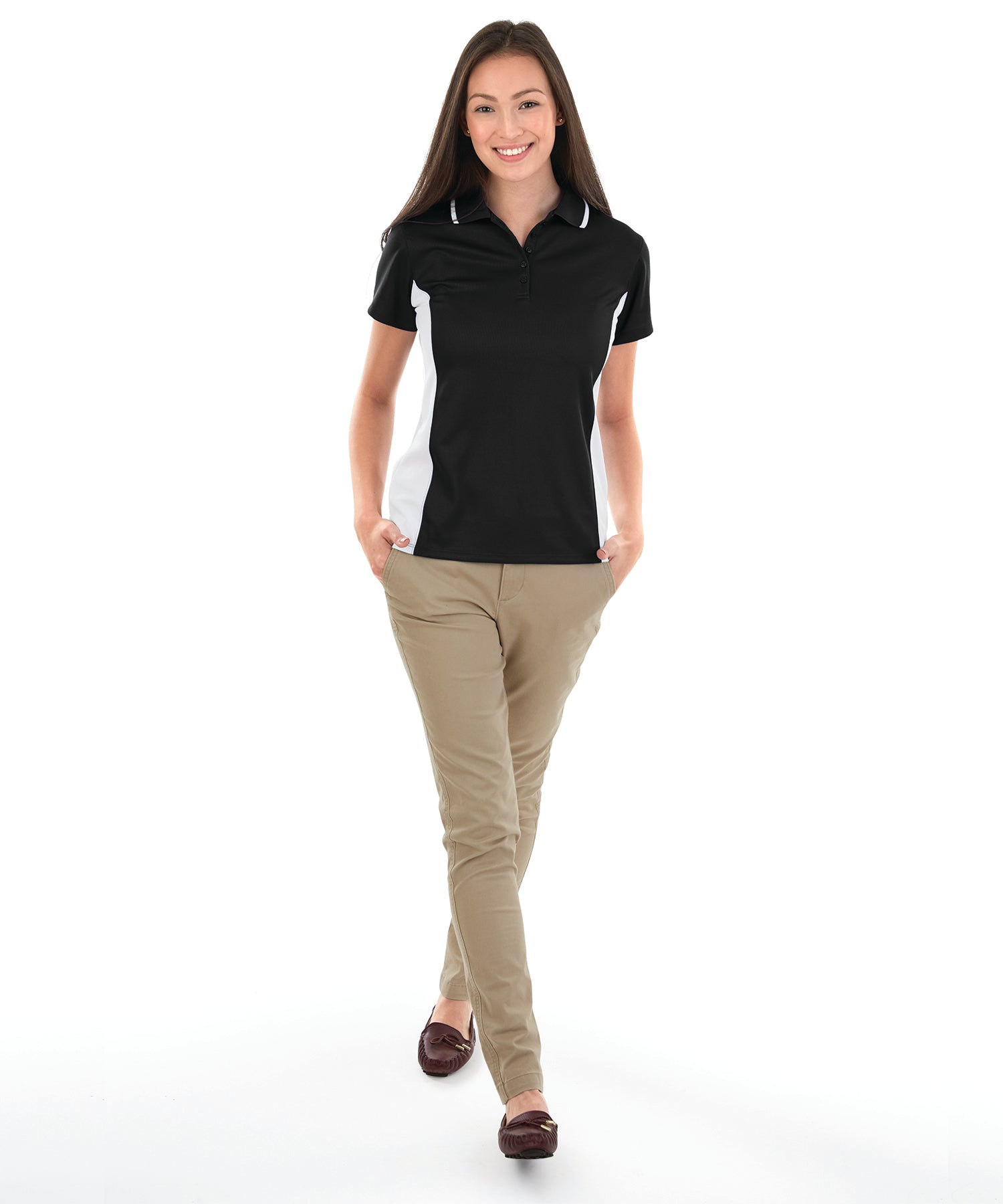 Charles River Women's Color Blocked Wicking Polo Womens Apparel Shirts & Tops