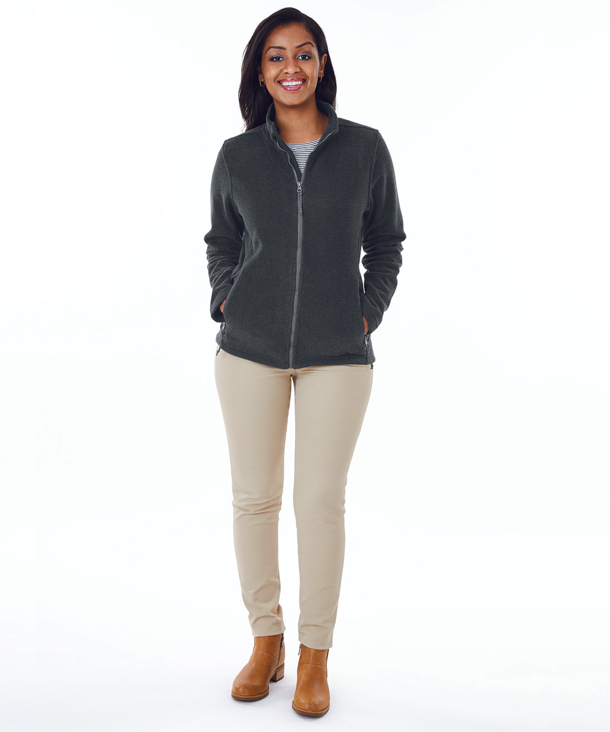 Charles River Women's Boundary Fleece Jacket Womens Apparel Sweatshirts & Fleece