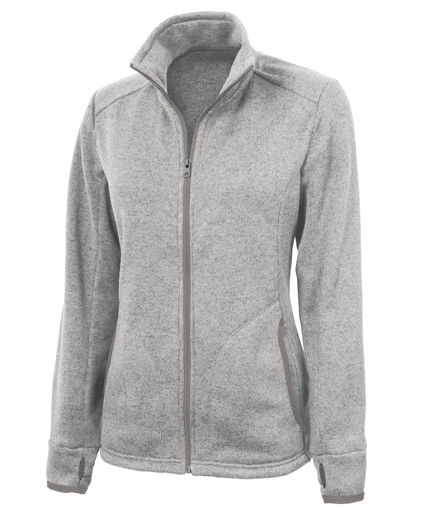 Charles River Women's Heathered Fleece Jacket Womens Apparel Sweatshirts & Fleece