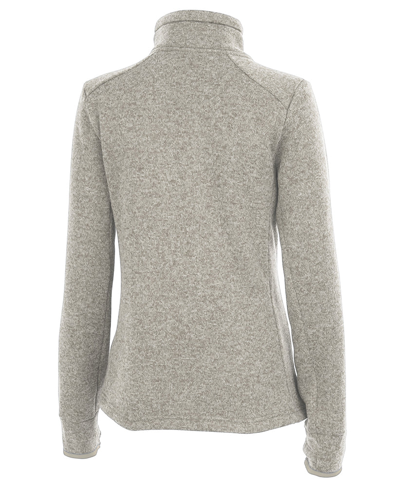 Charles River Women's Heathered Fleece Jacket Womens Apparel Sweatshirts & Fleece
