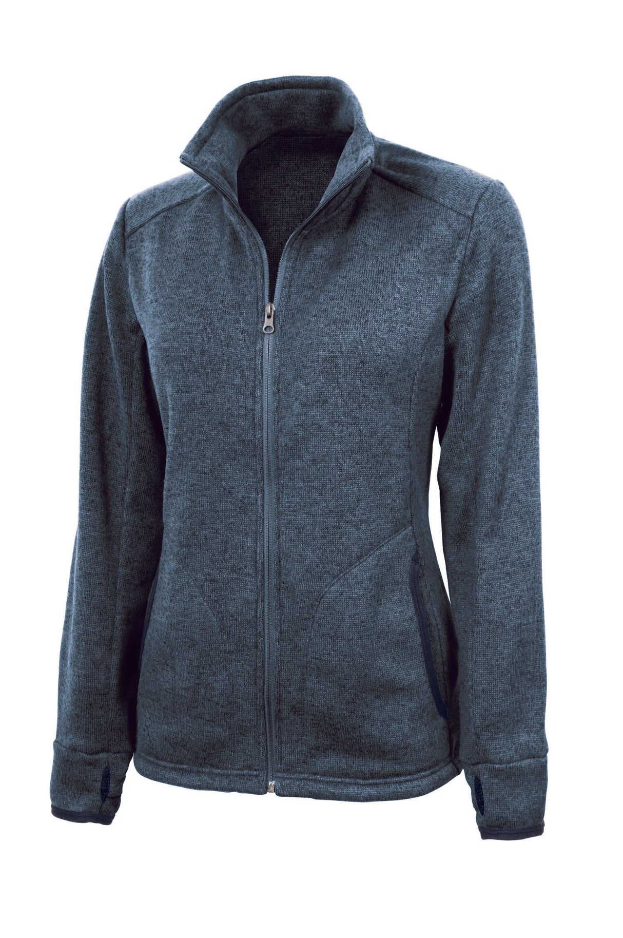 Charles River Women's Heathered Fleece Jacket Womens Apparel Sweatshirts & Fleece