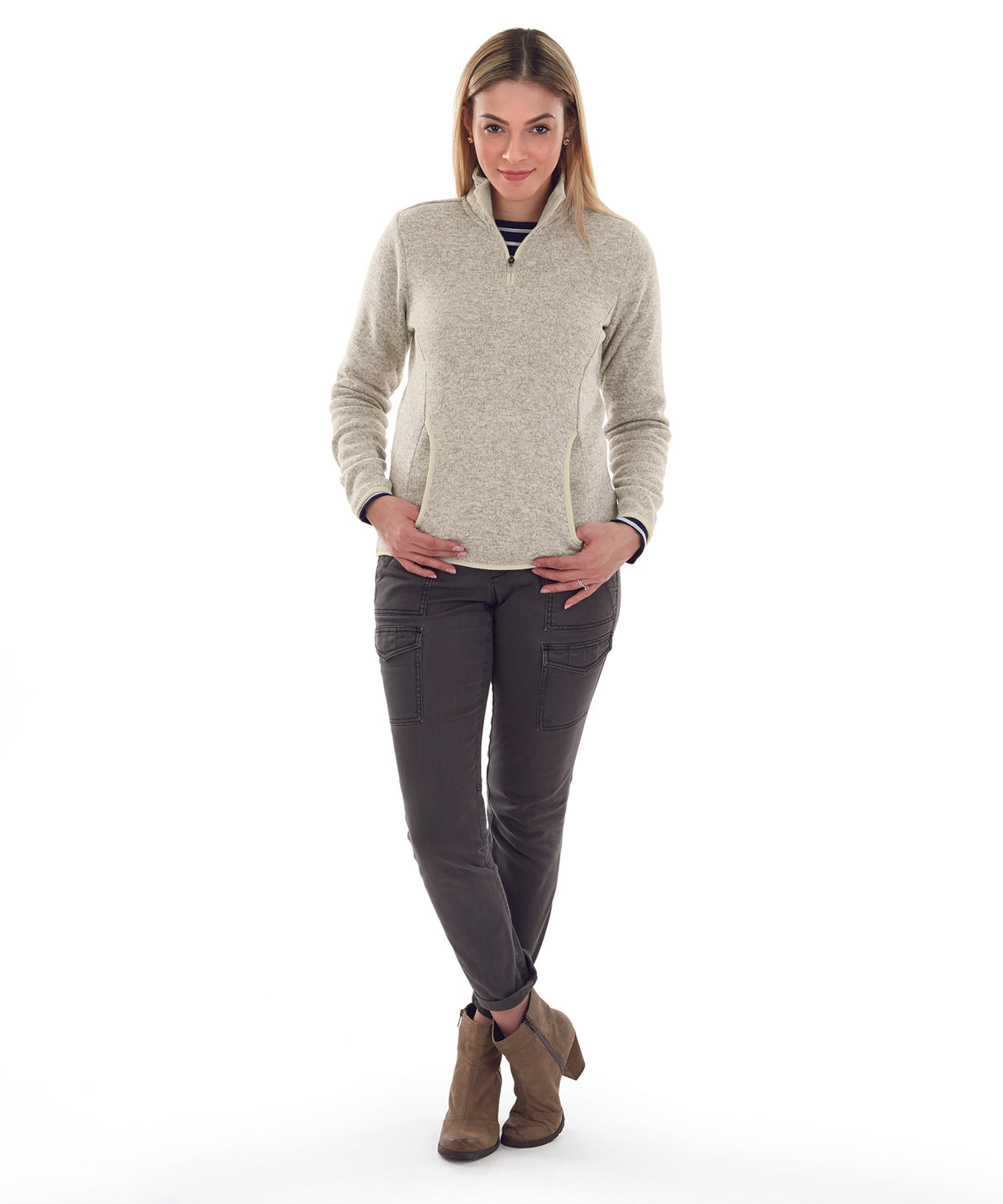 Charles River Women's Heathered Fleece Pullover Womens Apparel Sweatshirts & Fleece