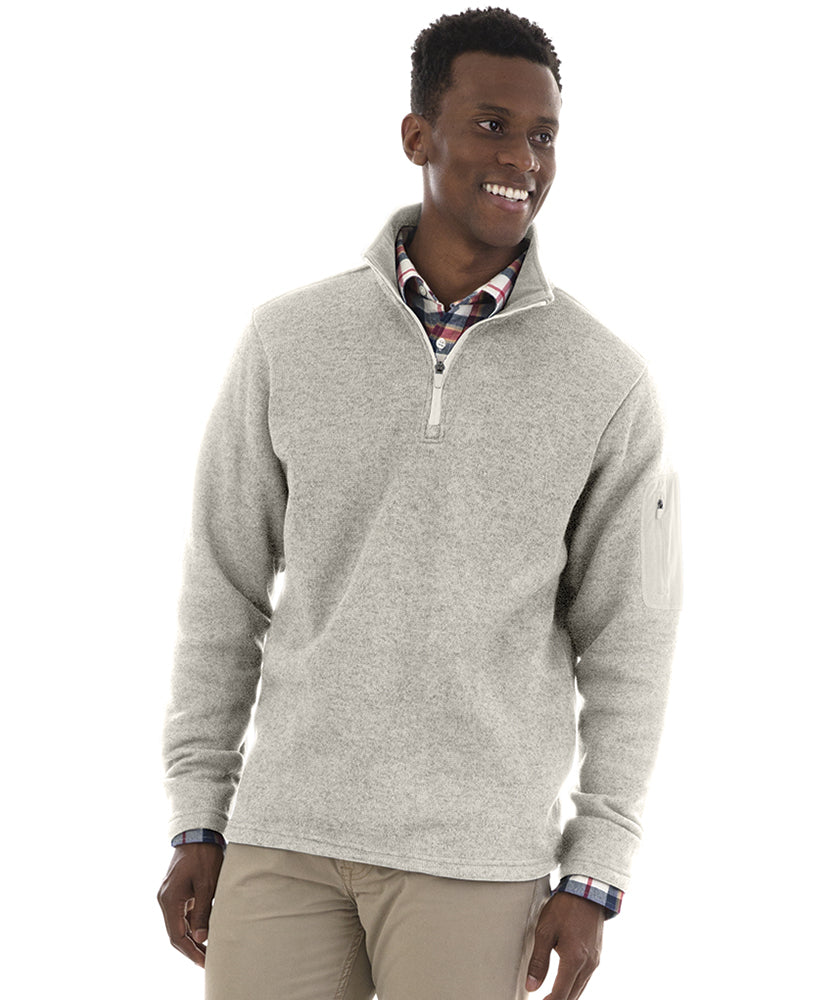 Charles River Men's Heathered Fleece Pullover Mens Apparel Sweatshirts & Fleece