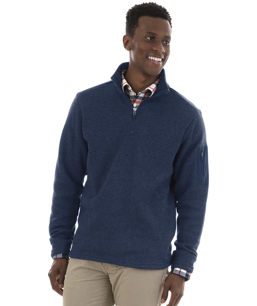 Charles River Men's Heathered Fleece Pullover Mens Apparel Sweatshirts & Fleece