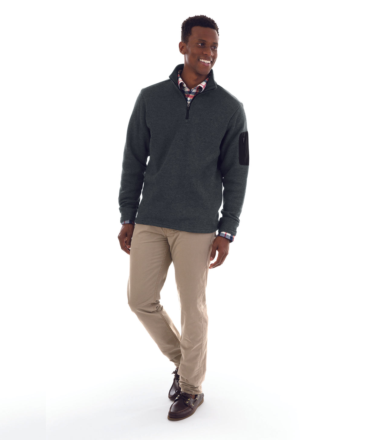 Charles River Men's Heathered Fleece Pullover Mens Apparel Sweatshirts & Fleece