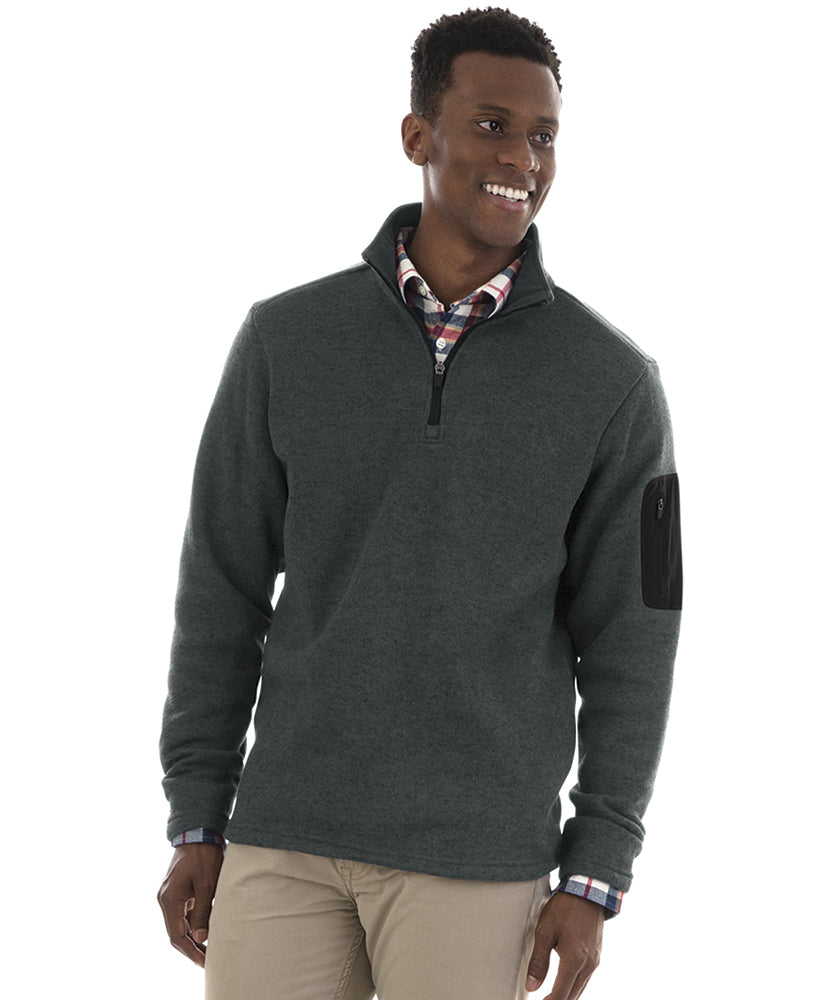 Charles River Men's Heathered Fleece Pullover Mens Apparel Sweatshirts & Fleece