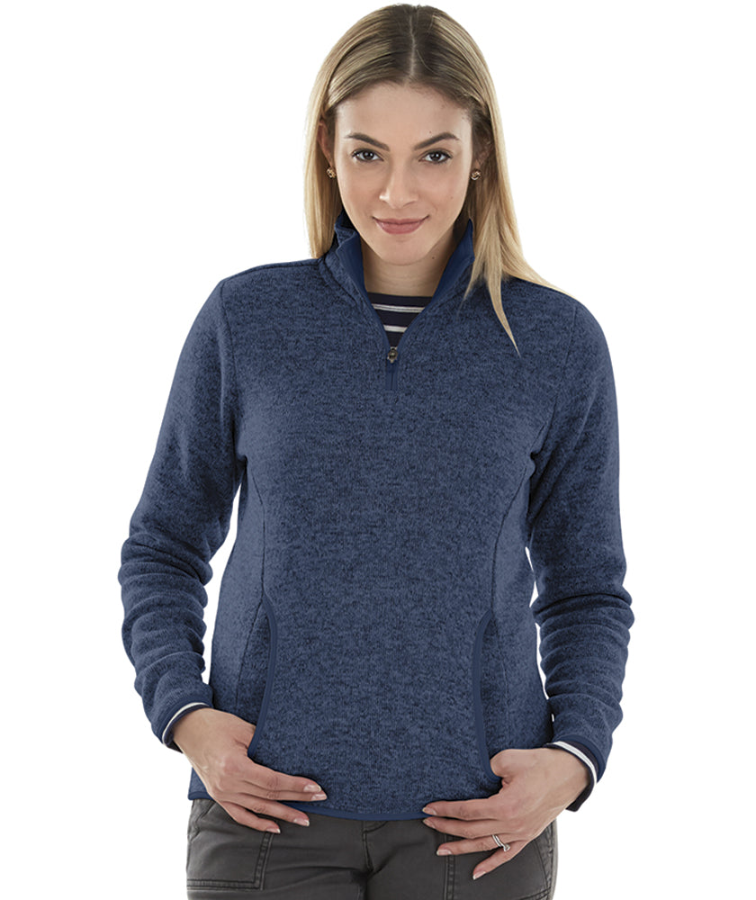 Charles River Women's Heathered Fleece Pullover Womens Apparel Sweatshirts & Fleece