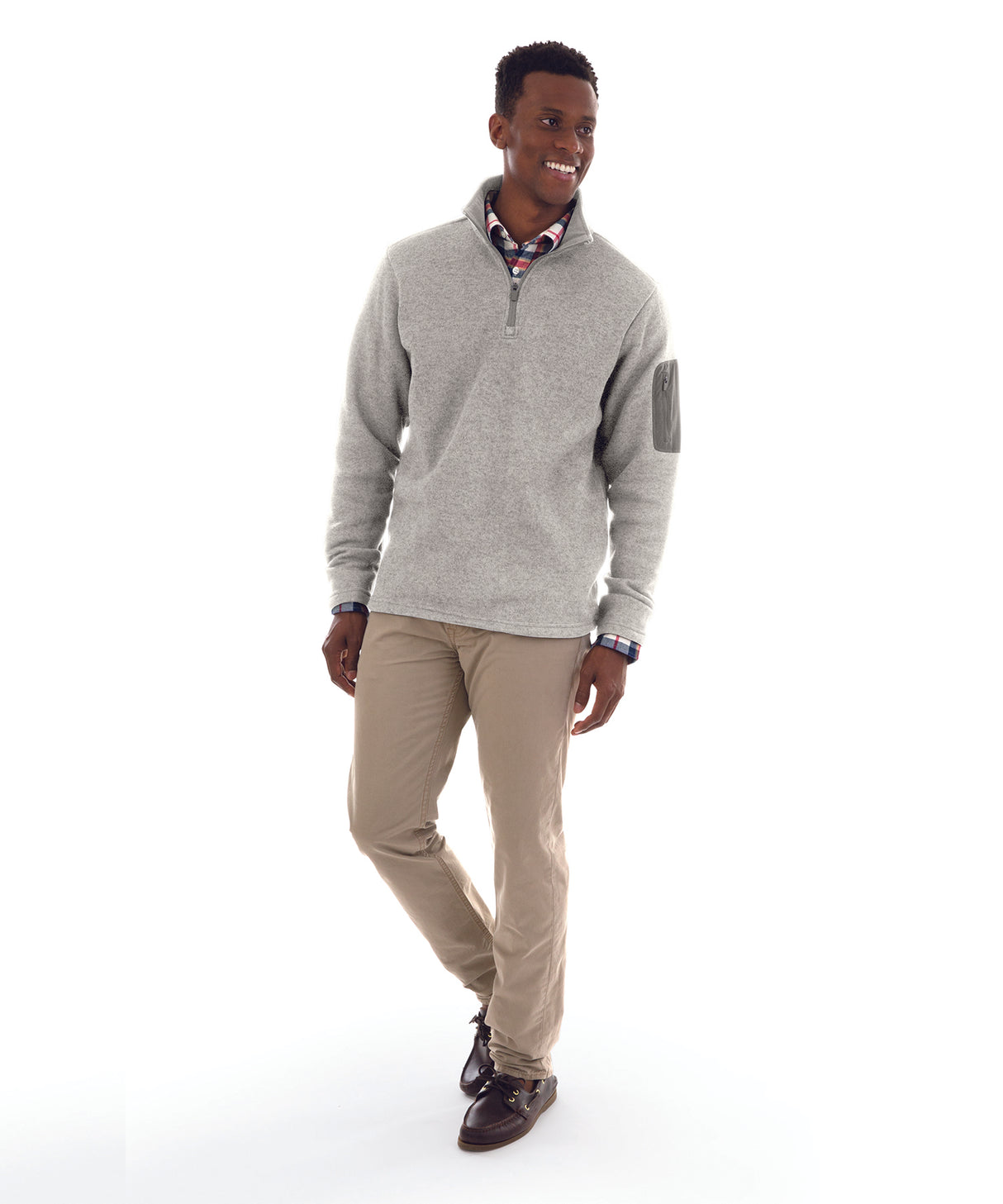 Charles River Men's Heathered Fleece Pullover Mens Apparel Sweatshirts & Fleece