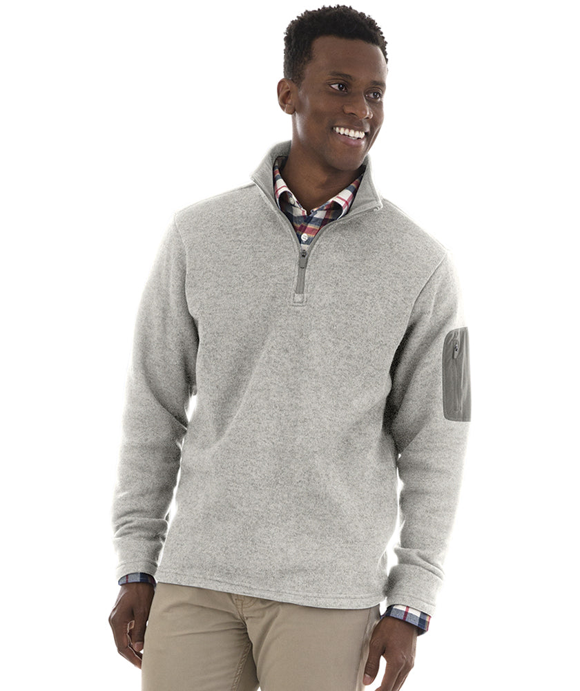 Charles River Men's Heathered Fleece Pullover Mens Apparel Sweatshirts & Fleece