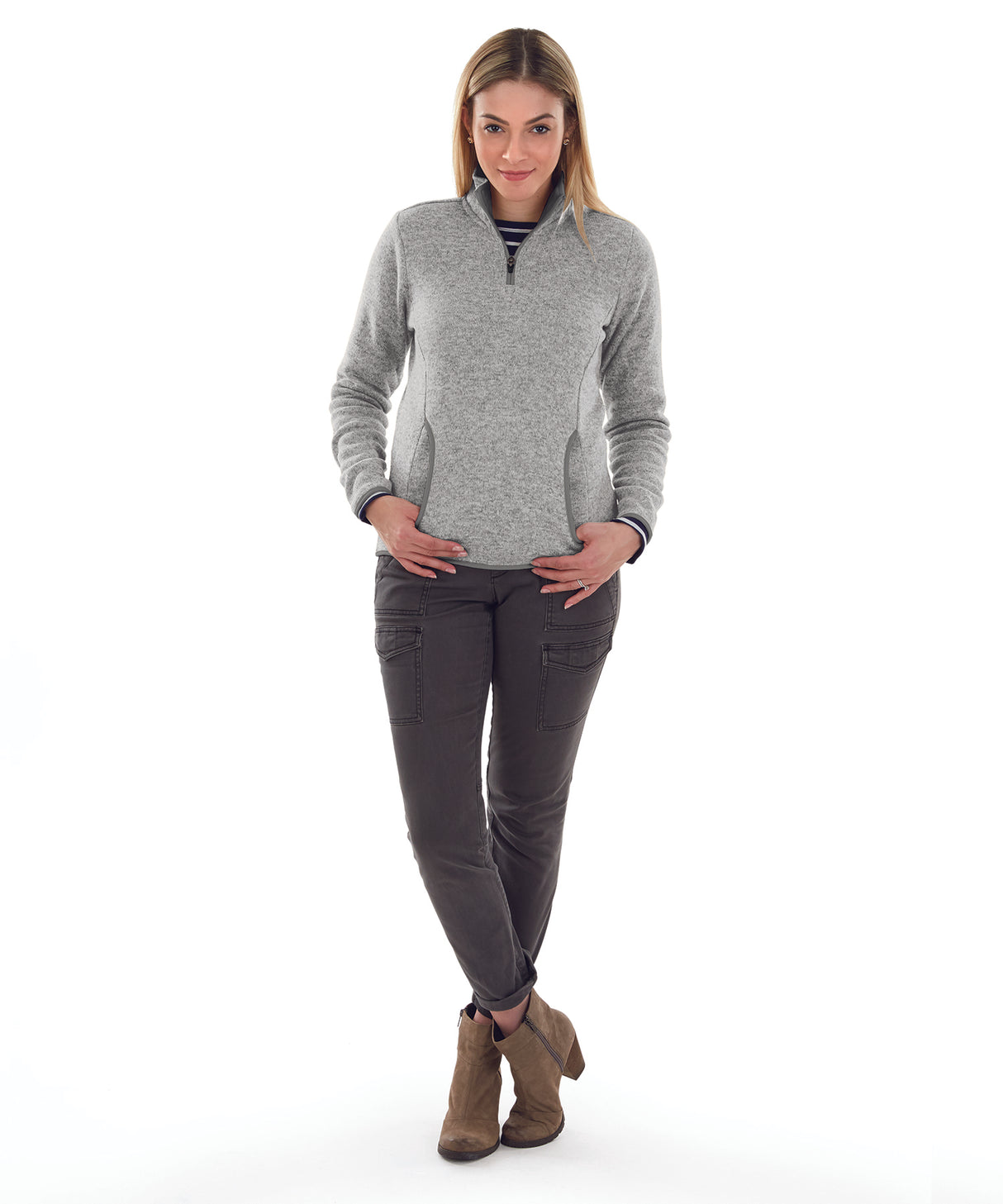 Charles River Women's Heathered Fleece Pullover Womens Apparel Sweatshirts & Fleece