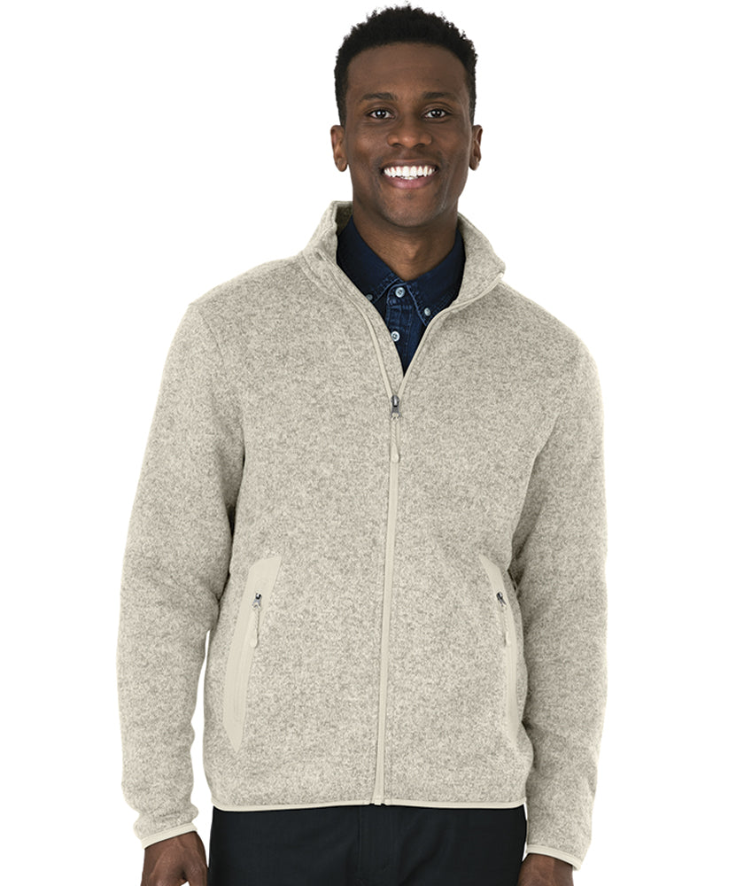 Charles River Men's Heathered Fleece Jacket Mens Apparel Sweatshirts & Fleece