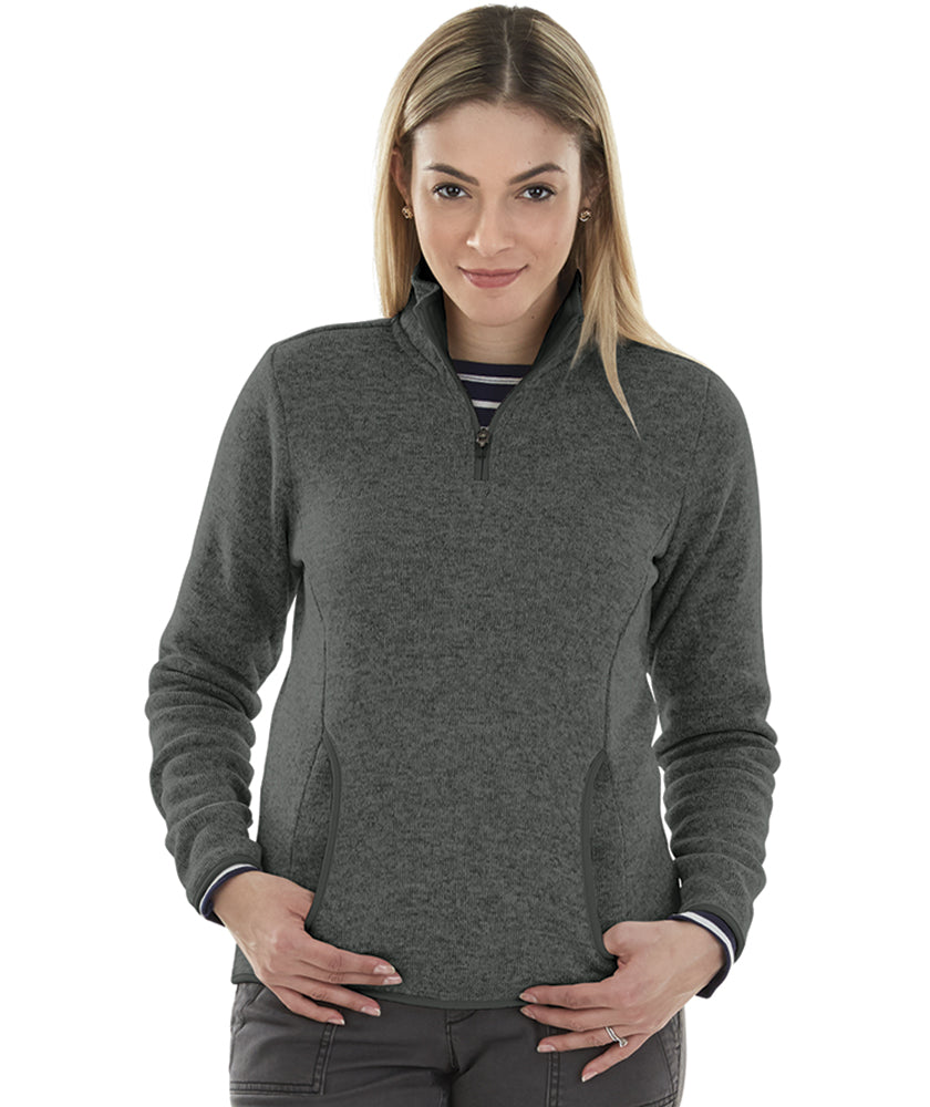 Charles River Women's Heathered Fleece Pullover Womens Apparel Sweatshirts & Fleece