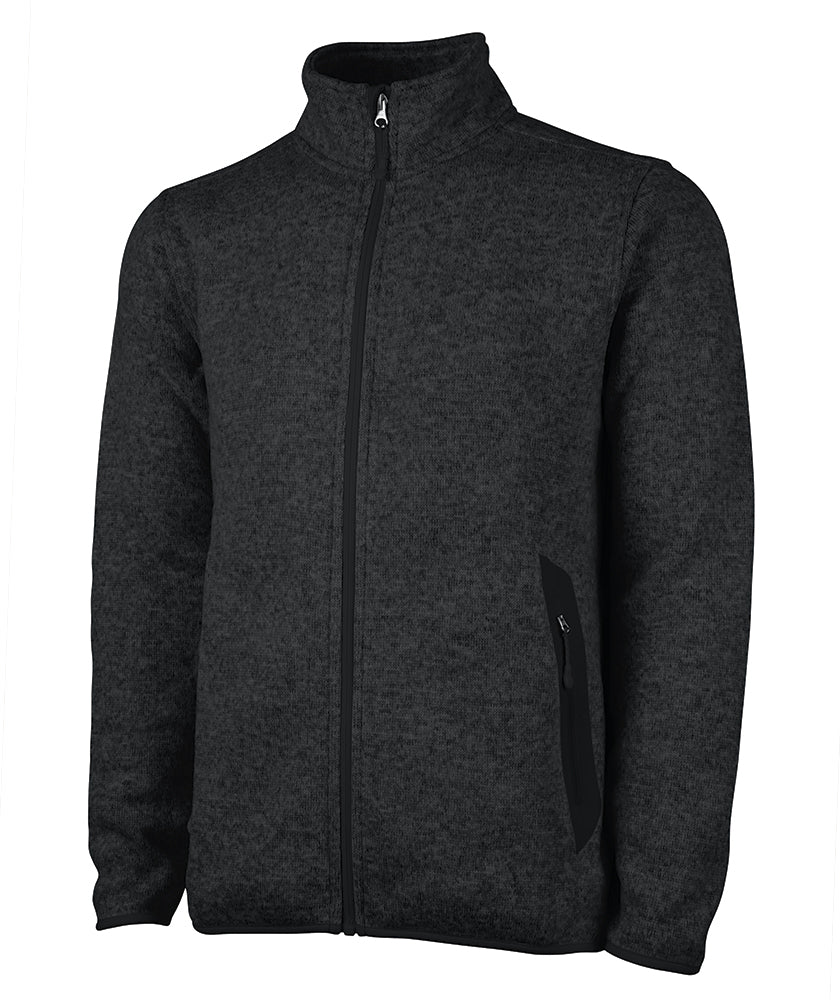 Charles River Men's Heathered Fleece Jacket Mens Apparel Sweatshirts & Fleece