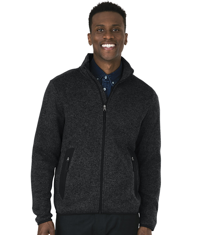 Charles River Men's Heathered Fleece Jacket Mens Apparel Sweatshirts & Fleece