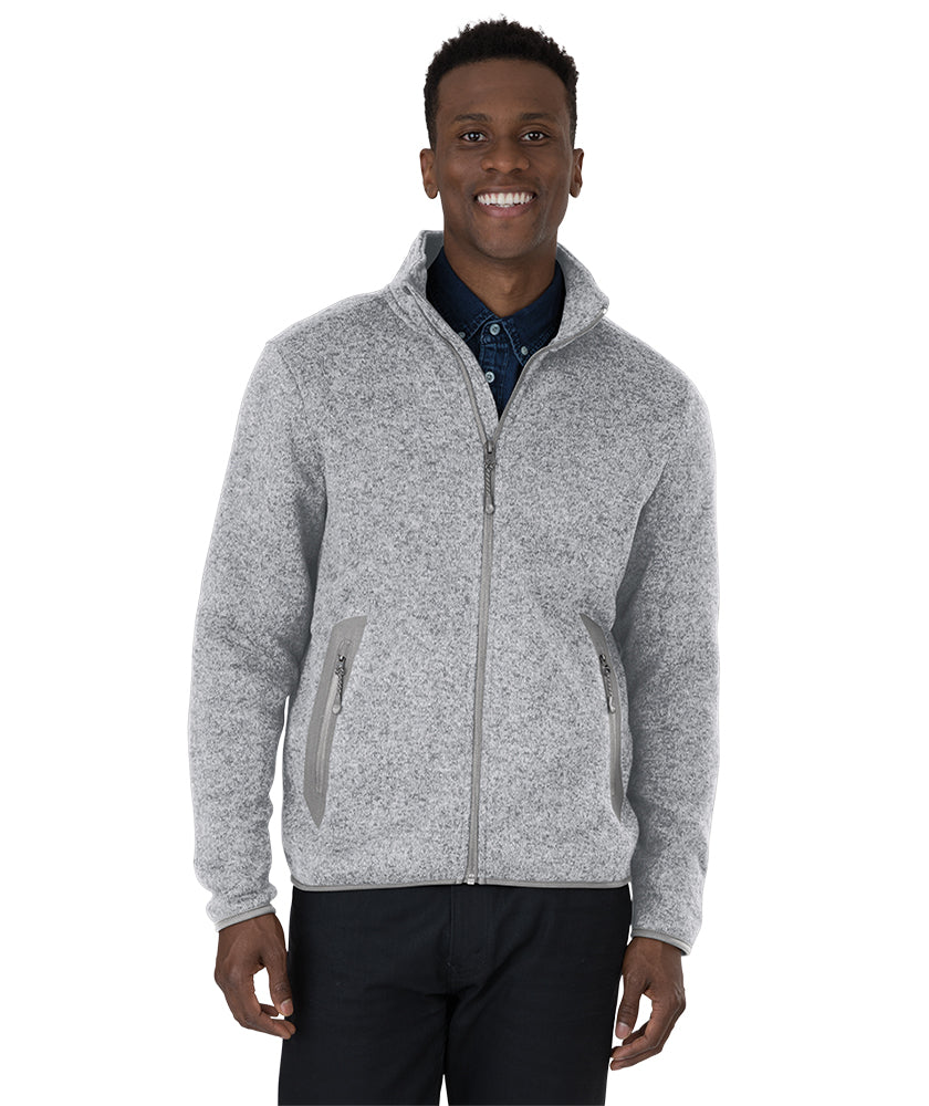 Charles River Men's Heathered Fleece Jacket Mens Apparel Sweatshirts & Fleece