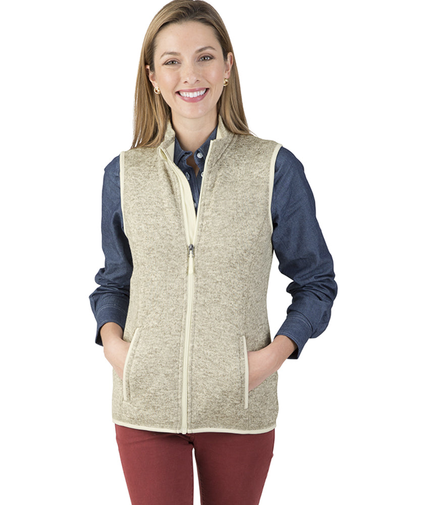 Charles River Women's Pacific Heathered Vest Womens Apparel Jackets & Vests