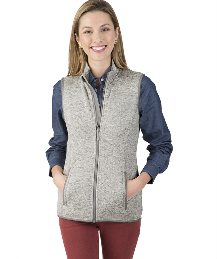 Charles River Women's Pacific Heathered Vest Womens Apparel Jackets & Vests