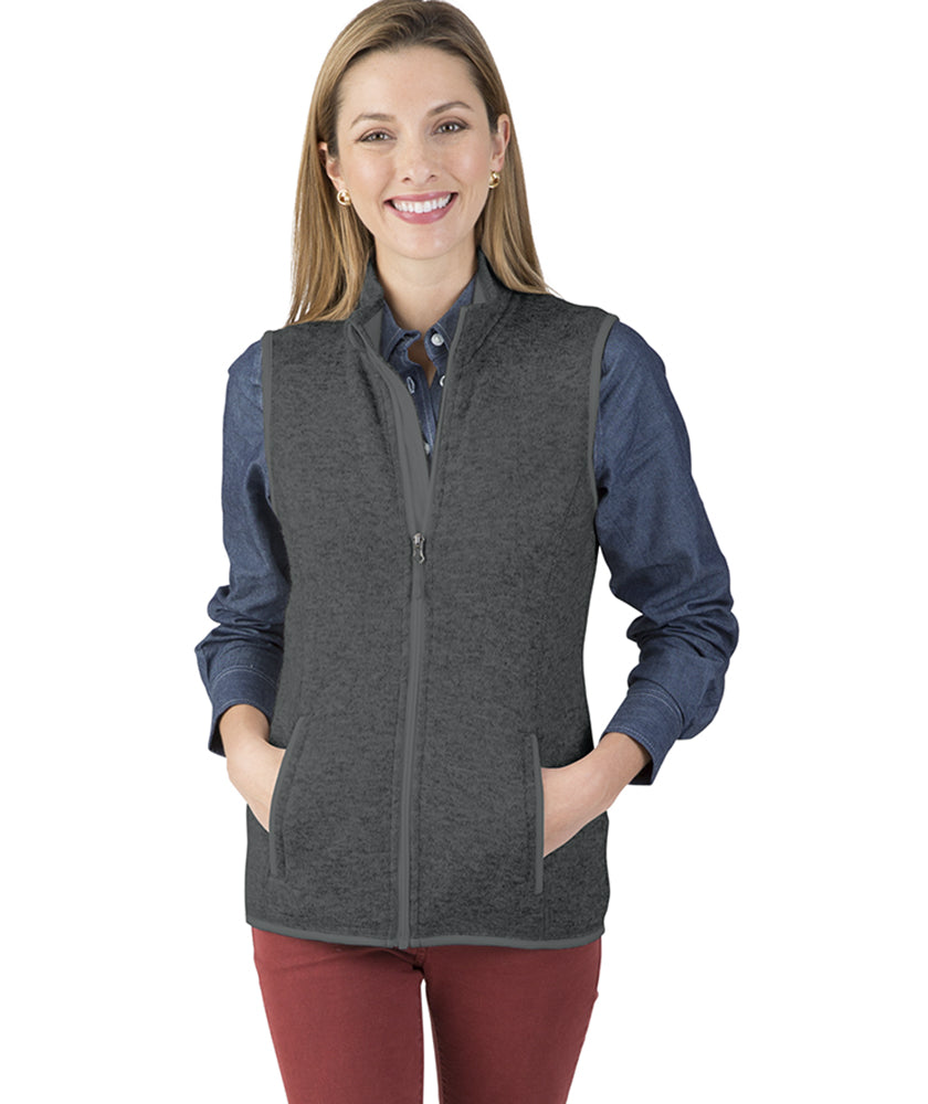 Charles River Women's Pacific Heathered Vest Womens Apparel Jackets & Vests