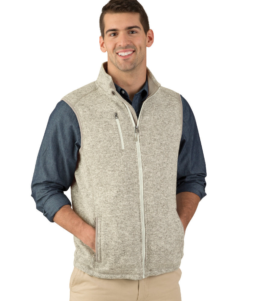 Charles River Men's Pacific Heathered Vest Mens Apparel Jackets & Vests