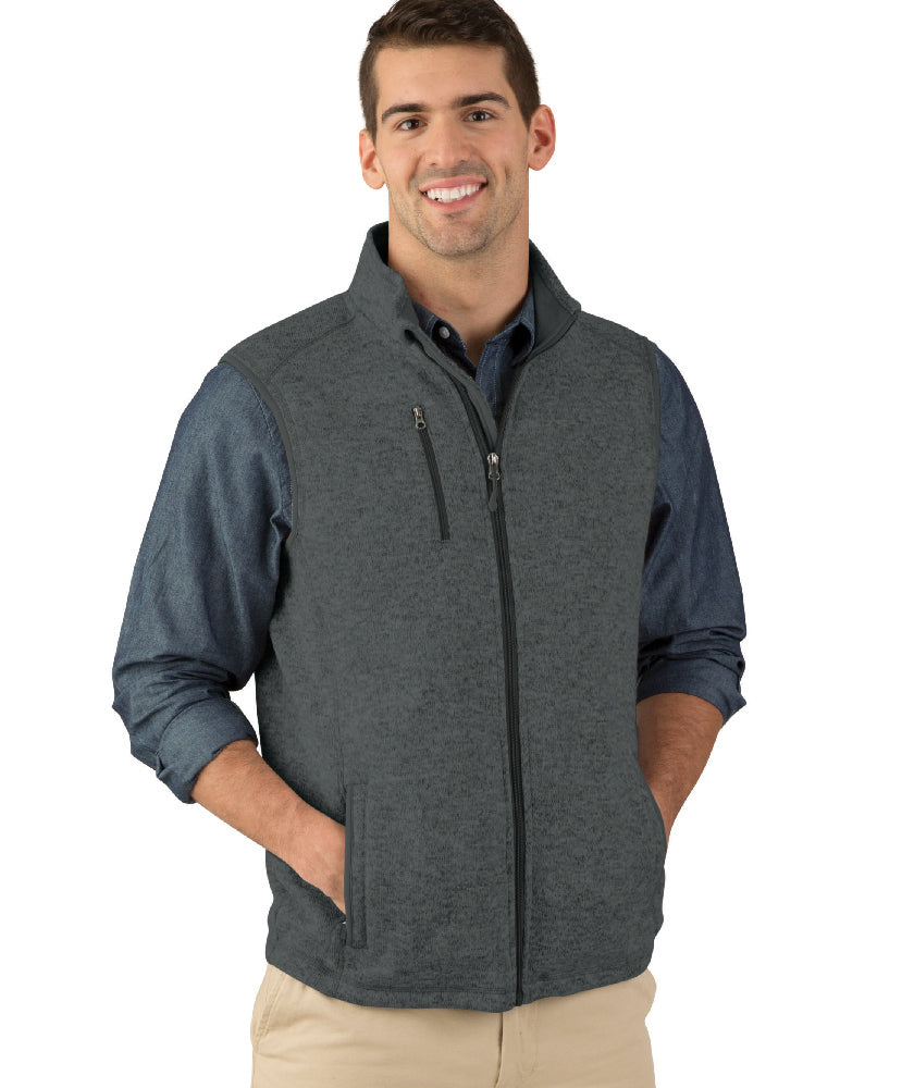 Charles River Men's Pacific Heathered Vest Mens Apparel Jackets & Vests