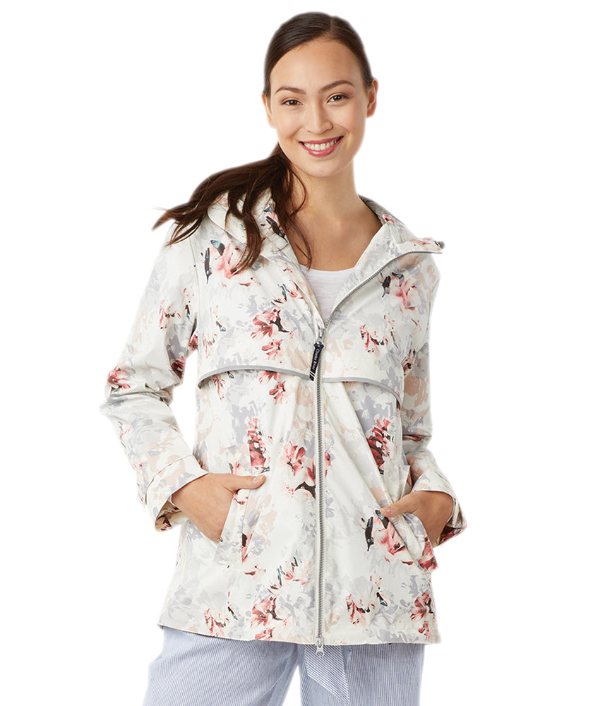 Charles River Women's New Englander Floral Printed Rain Jacket Womens Apparel Jackets & Vests