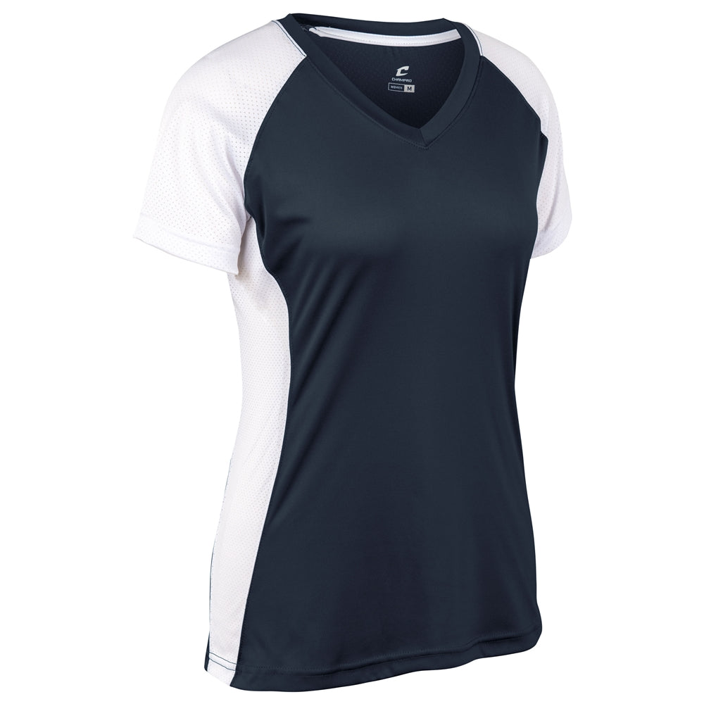 Champro Girl's Infinite V-Neck Short Sleeve Softball Jersey-1