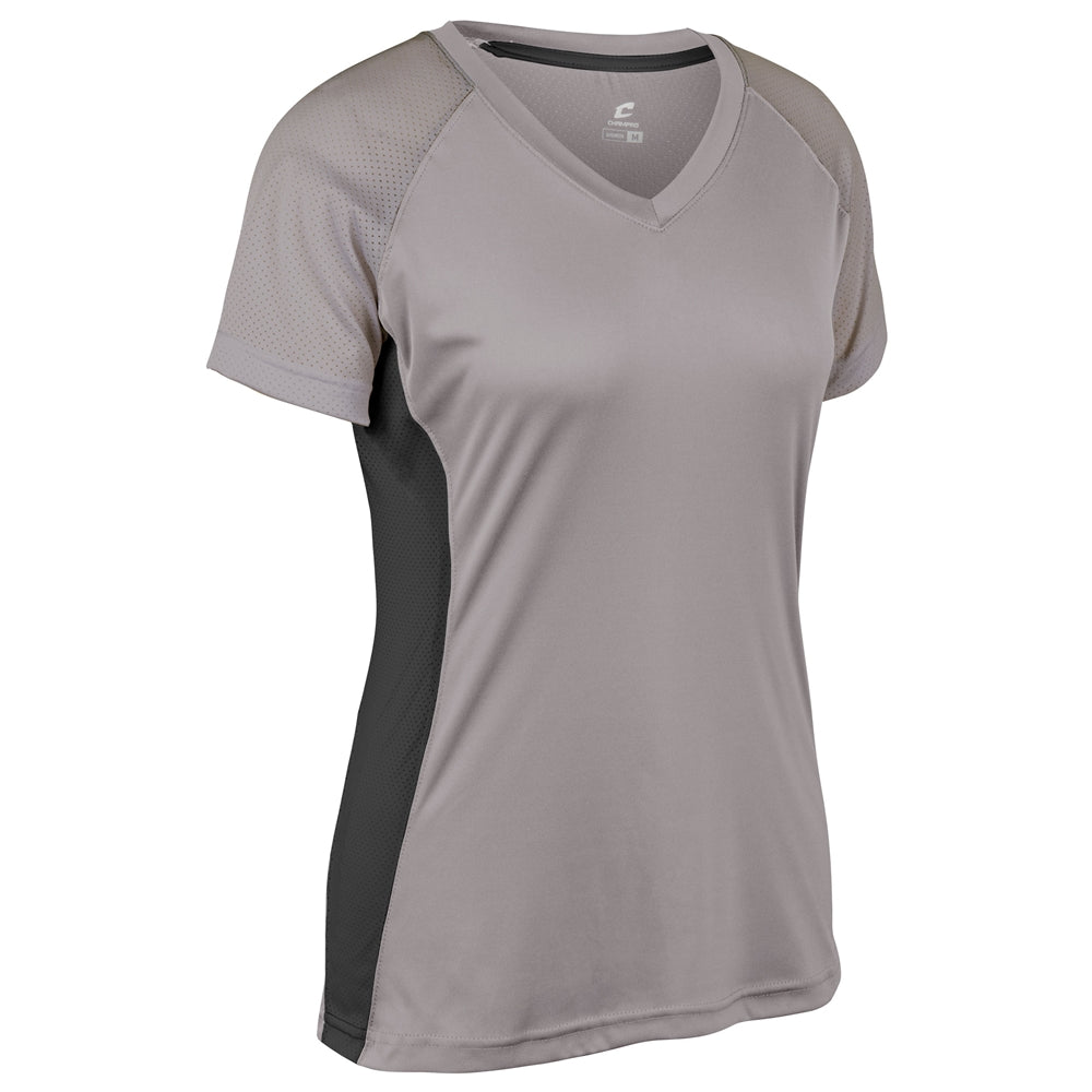 Champro Girl's Infinite V-Neck Short Sleeve Softball Jersey-1