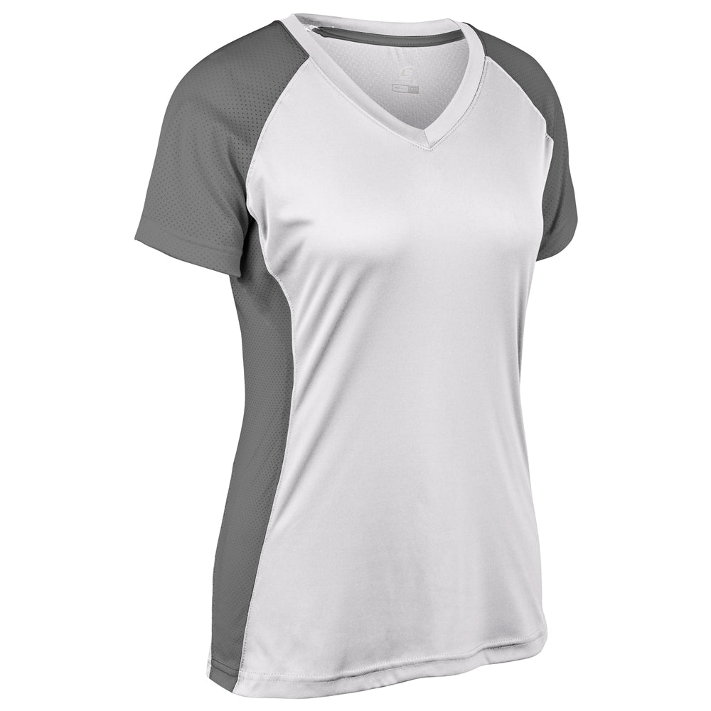 Champro Girl's Infinite V-Neck Short Sleeve Softball Jersey-1
