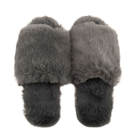 Lemon Women's Waterfront Solid Faux Fur Slide Slippers Womens Footwear Sandals & Slides