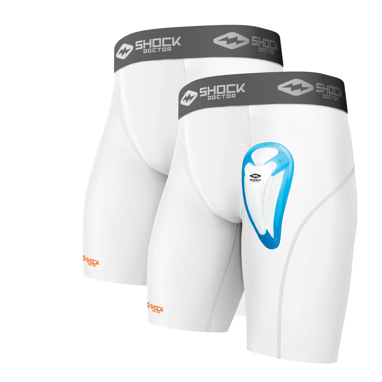 Shock Doctor 2pack Core Compression Short with BioFlex Cup Unisex Accessories Health & Wellness