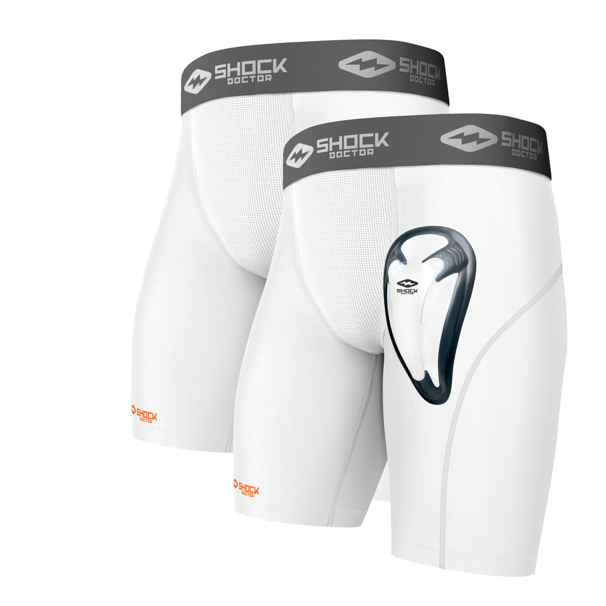 Shock Doctor 2pack Core Compression Short with BioFlex Cup Unisex Accessories Health & Wellness