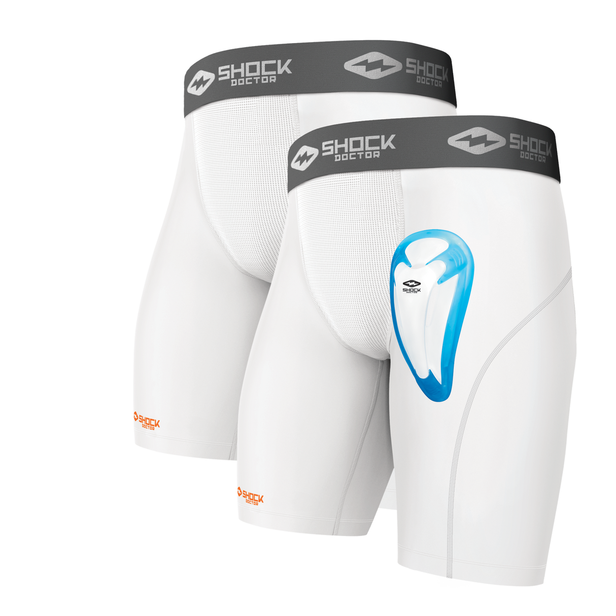 Shock Doctor 2pack Core Compression Short with BioFlex Cup Unisex Accessories Health & Wellness